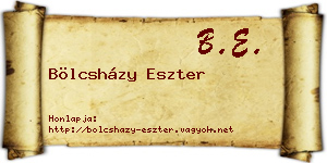 Bölcsházy Eszter névjegykártya