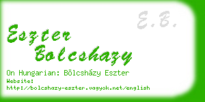eszter bolcshazy business card